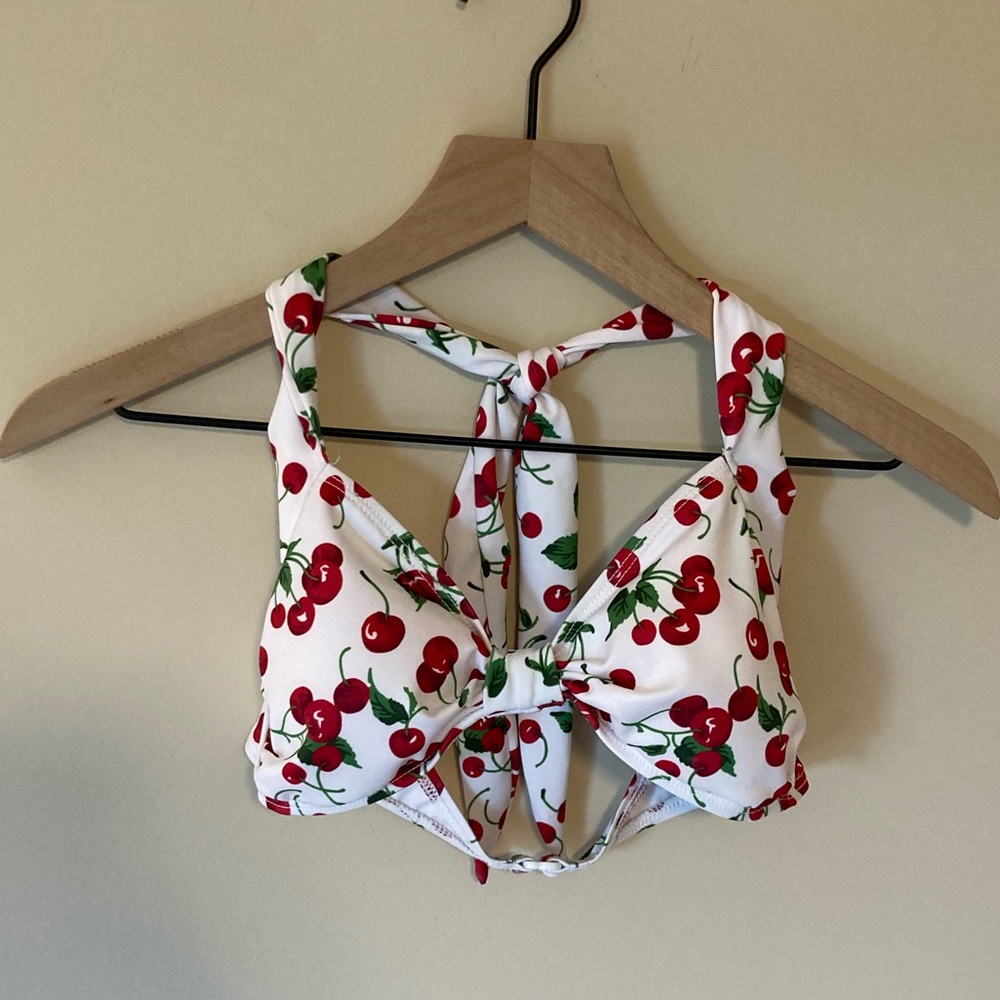 Esther Williams Cherry Bikini 4 Top Red White